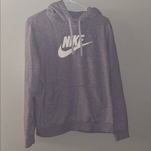 Nike Charcoal Hoodie with White Logo
